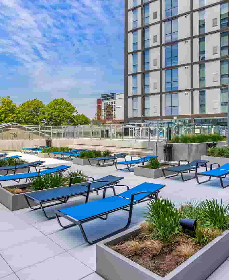 Rise at Riverfront Crossings Courtyard Deck