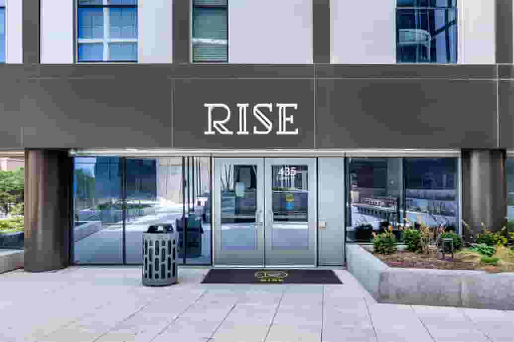 Rise at Riverfront Crossings Entrance